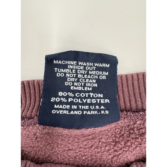 Vintage J&M Sportswear Keene State College Sweatshirt Burgundy Made in USA L - Picture 8 of 16